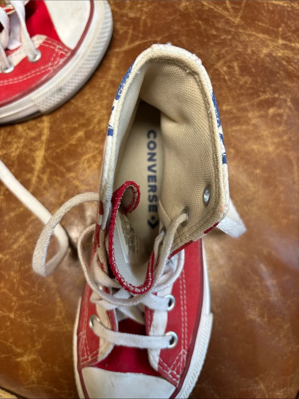 Converse Kids High-Top Sneakers - Red, White & Blue Stars